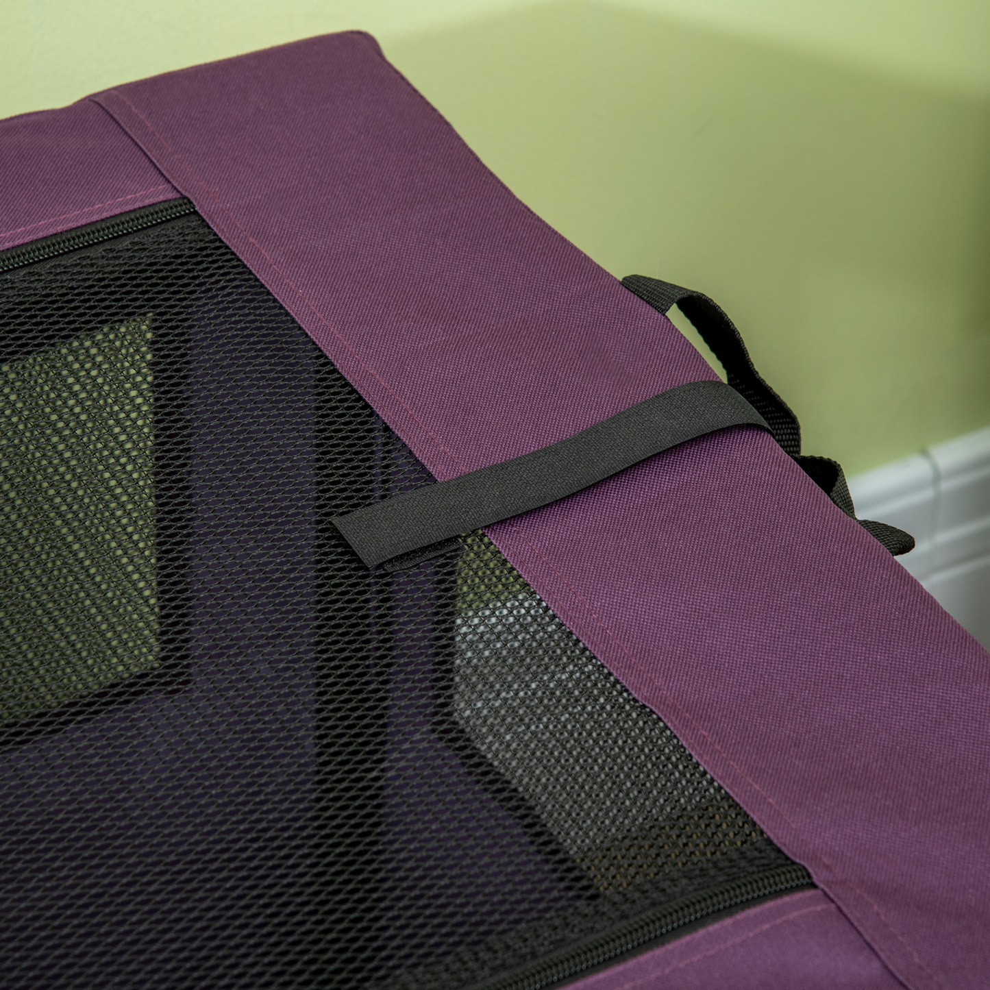 PawHut 69cm Foldable Pet Carrier, Portable Cat Carrier Cat Bag, Pet Travel Bag w/ Cushion, for Miniature and Small Dogs - Purple