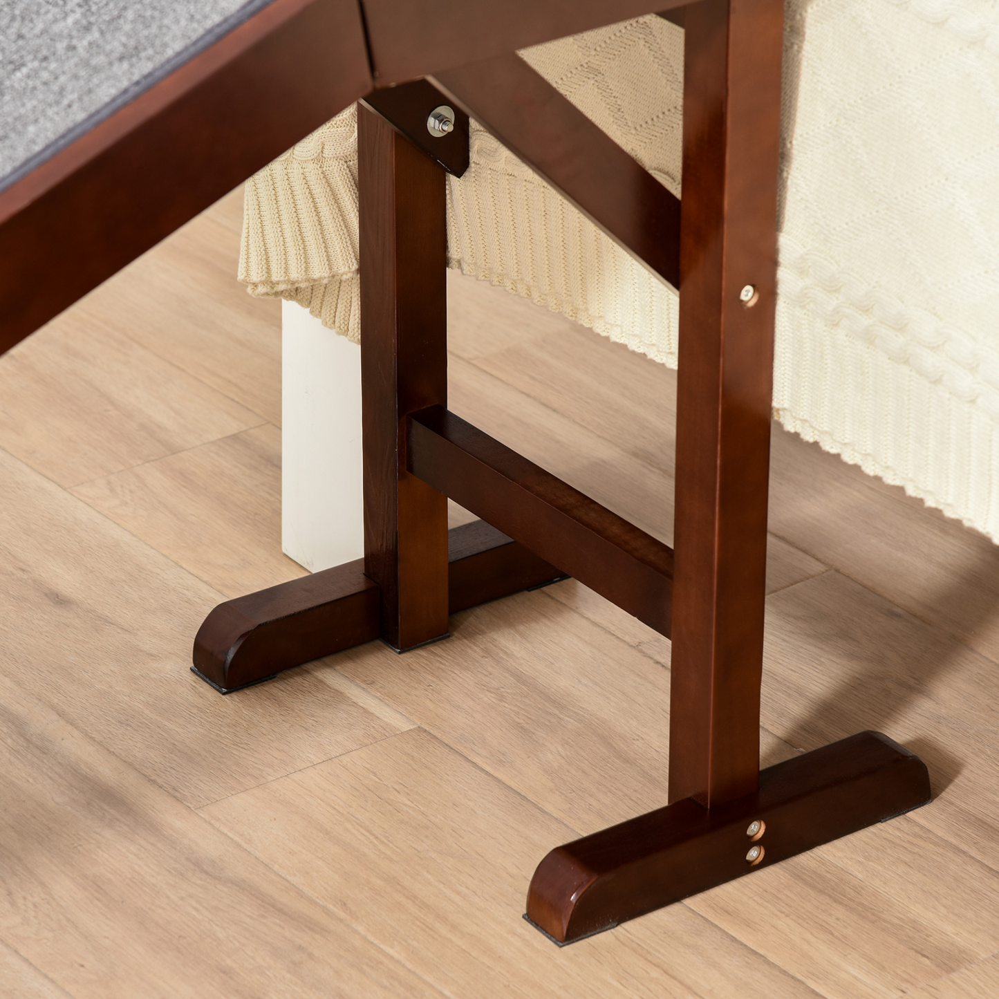 PawHut Pet Ramp for Dogs Cats Non-Slip Carpet Top Platform - Brown & Grey