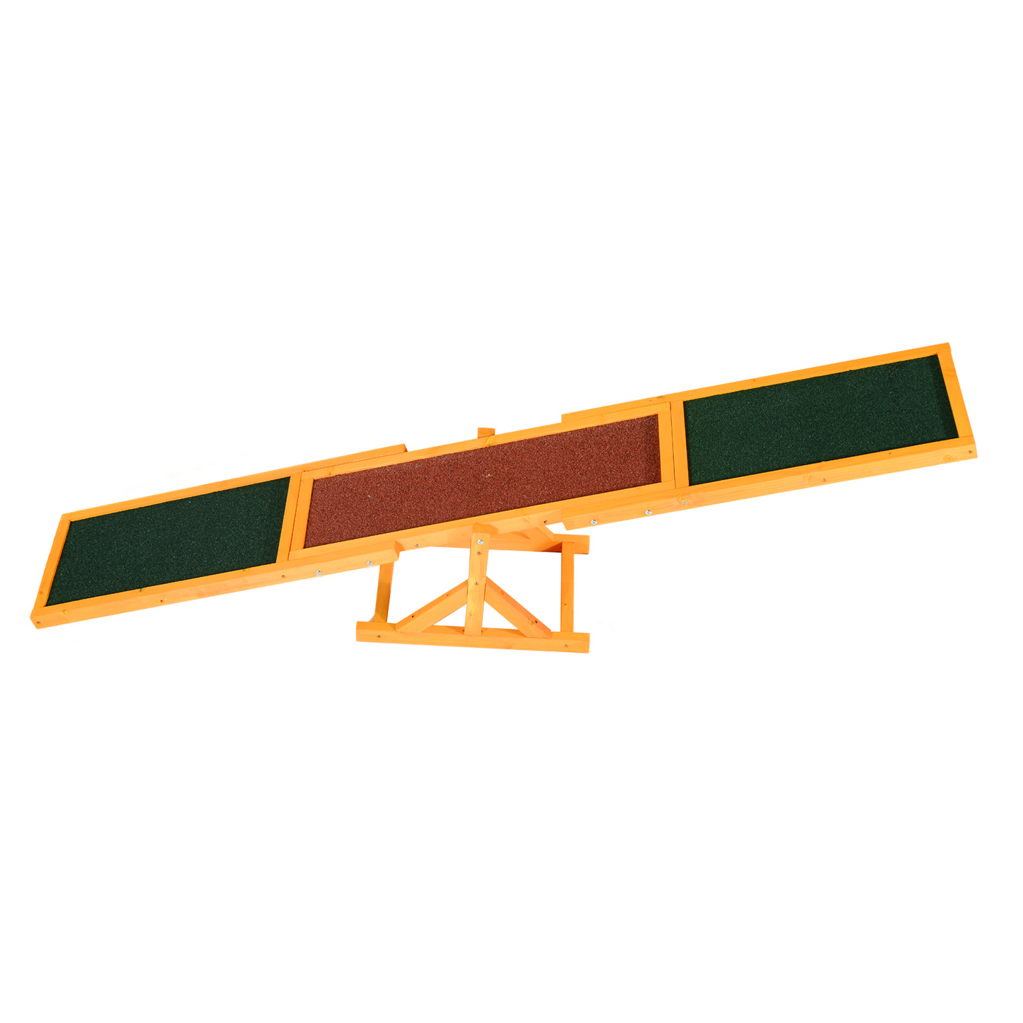 PawHut Wooden Pet Seesaw Activity Sport Dog Training Agility Obedience Equipment Toy Pet Supplies Weather Resistant (1.8m)