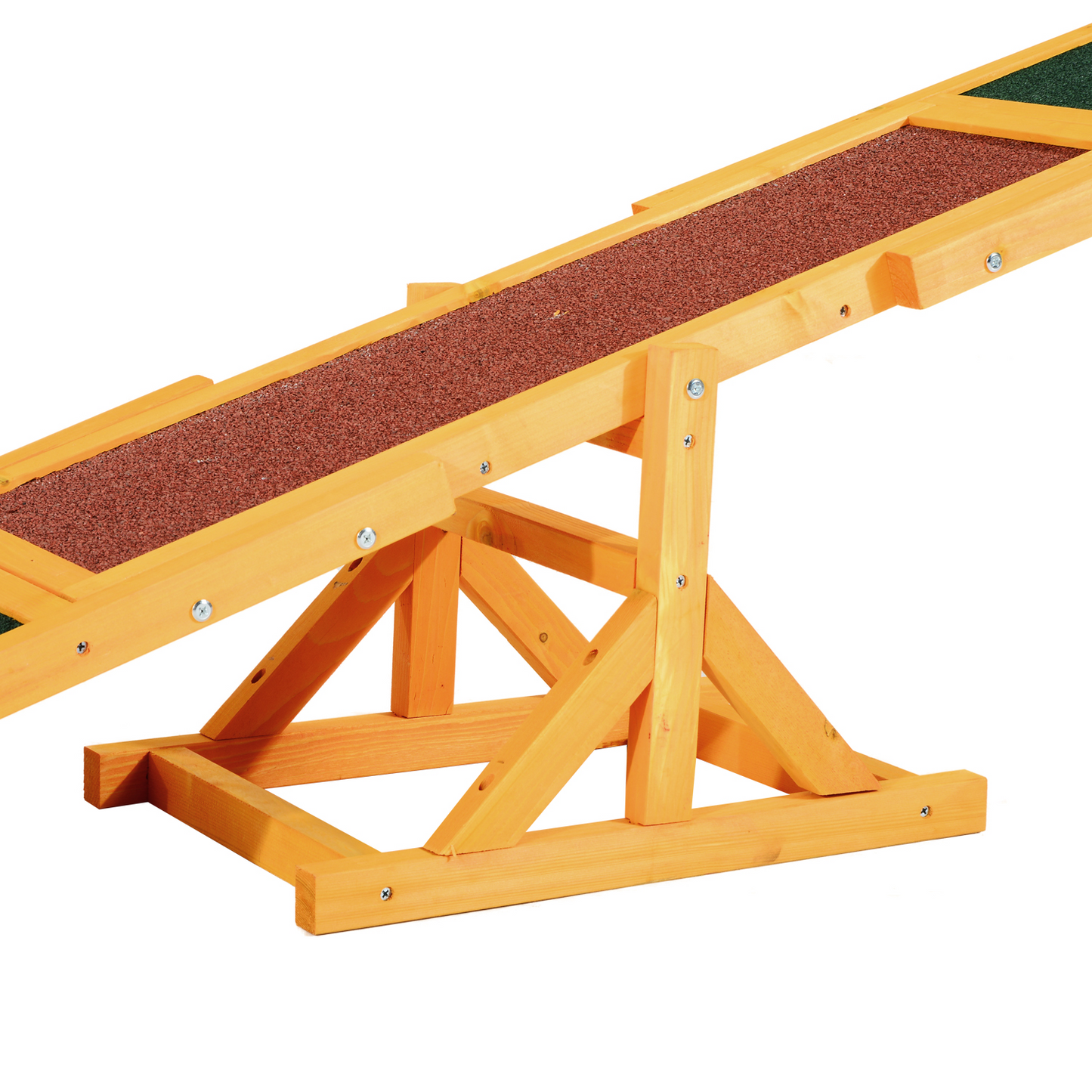 PawHut Wooden Pet Seesaw Activity Sport Dog Training Agility Obedience Equipment Toy Pet Supplies Weather Resistant (1.8m)
