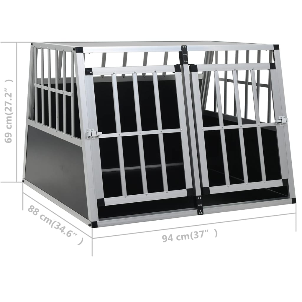 vidaXL Dog Cage with Double Door 94x88x69 cm