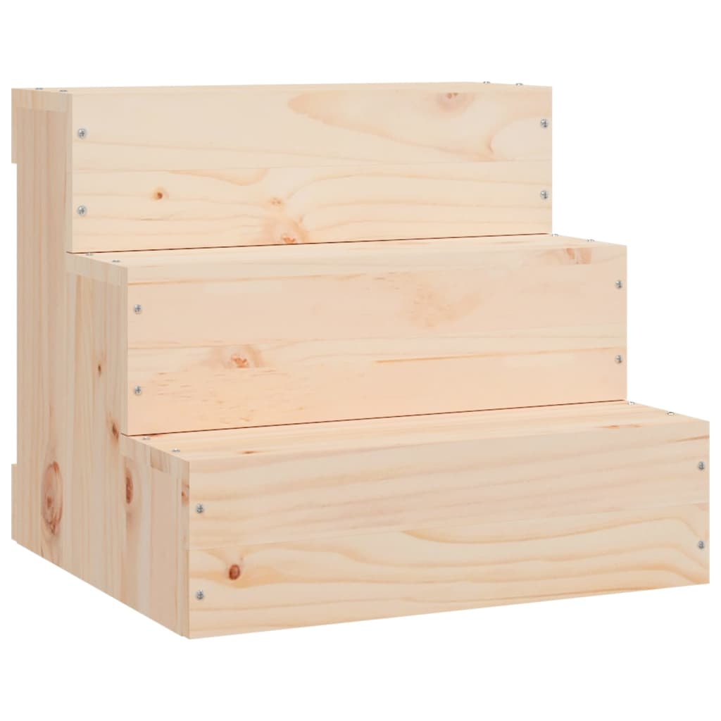 vidaXL Pet Stair 40x37.5x35 cm Solid Wood Pine