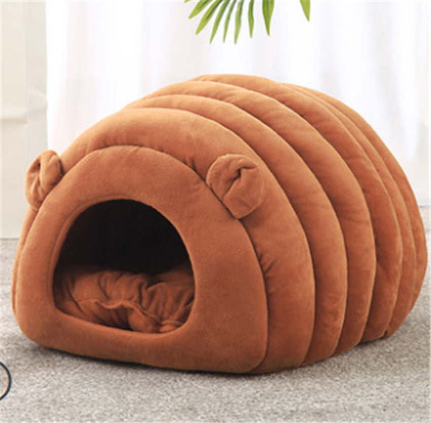 Caterpillar-Style Pet Nest – Soft and Cozy Cat Bed for Ultimate Comfort