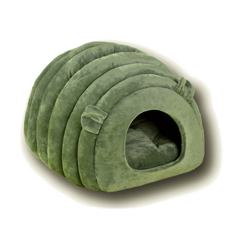 Caterpillar-Style Pet Nest – Soft and Cozy Cat Bed for Ultimate Comfort