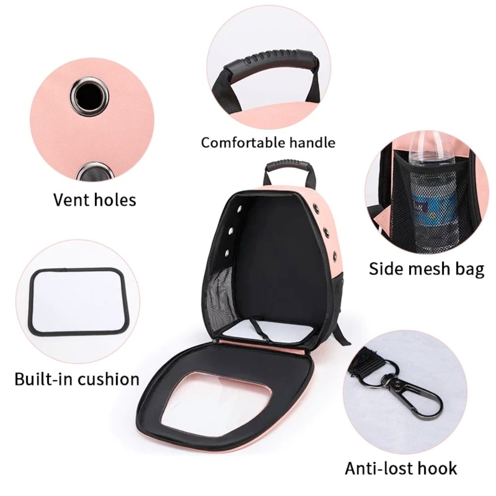 Pet Breathable Traveling Backpack – Comfortable & Spacious Carrier for Small Dogs and Cats
