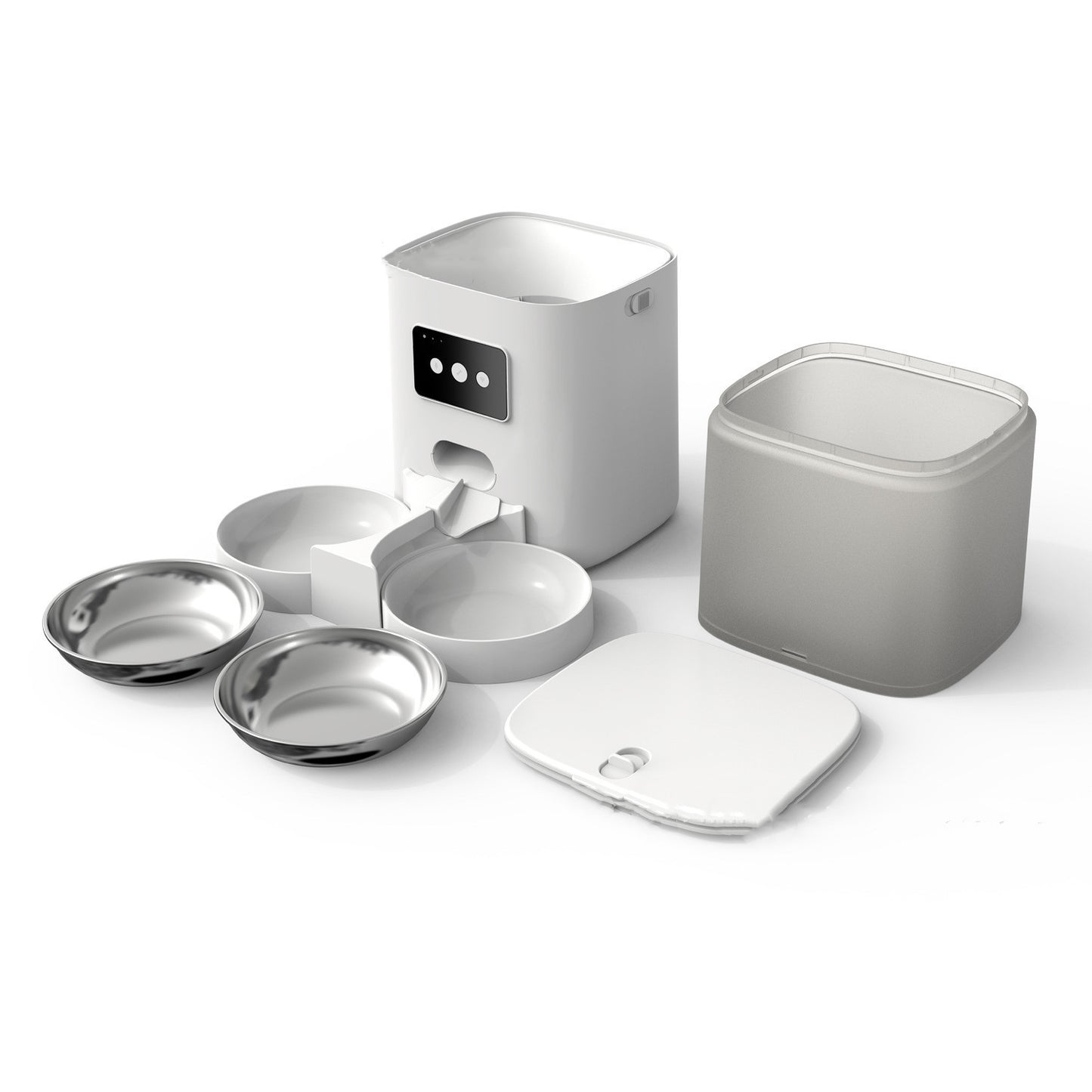 Smart Automatic Pet Feeder with Dual Feeding Trays – Intelligent Feeding System for Dogs and Cats