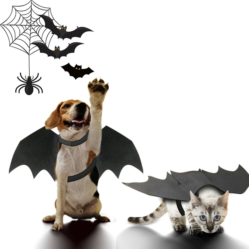 Halloween Pet Bat Wings Costume for Cats & Dogs – Fun and Spooky Pet Accessory for Halloween