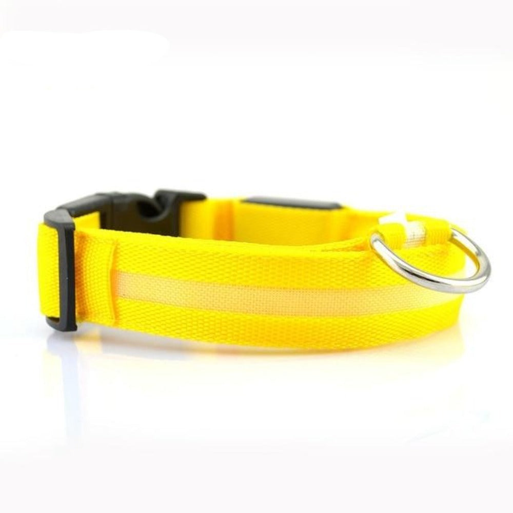 Nylon LED Dog Collar (2 Pcs Set) – Safety Flashing Collar for Night Visibility