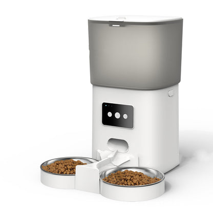 Smart Automatic Pet Feeder with Dual Feeding Trays – Intelligent Feeding System for Dogs and Cats