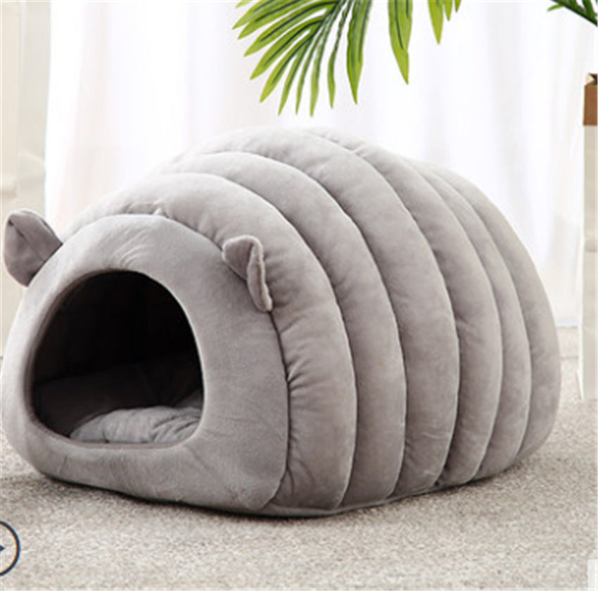 Caterpillar-Style Pet Nest – Soft and Cozy Cat Bed for Ultimate Comfort