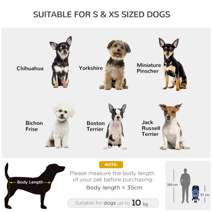 PawHut Pet Travel Stroller Cat Dog Pushchair Trolley Puppy Jogger Carrier Three Wheels for Small Miniature Dogs(Blue)
