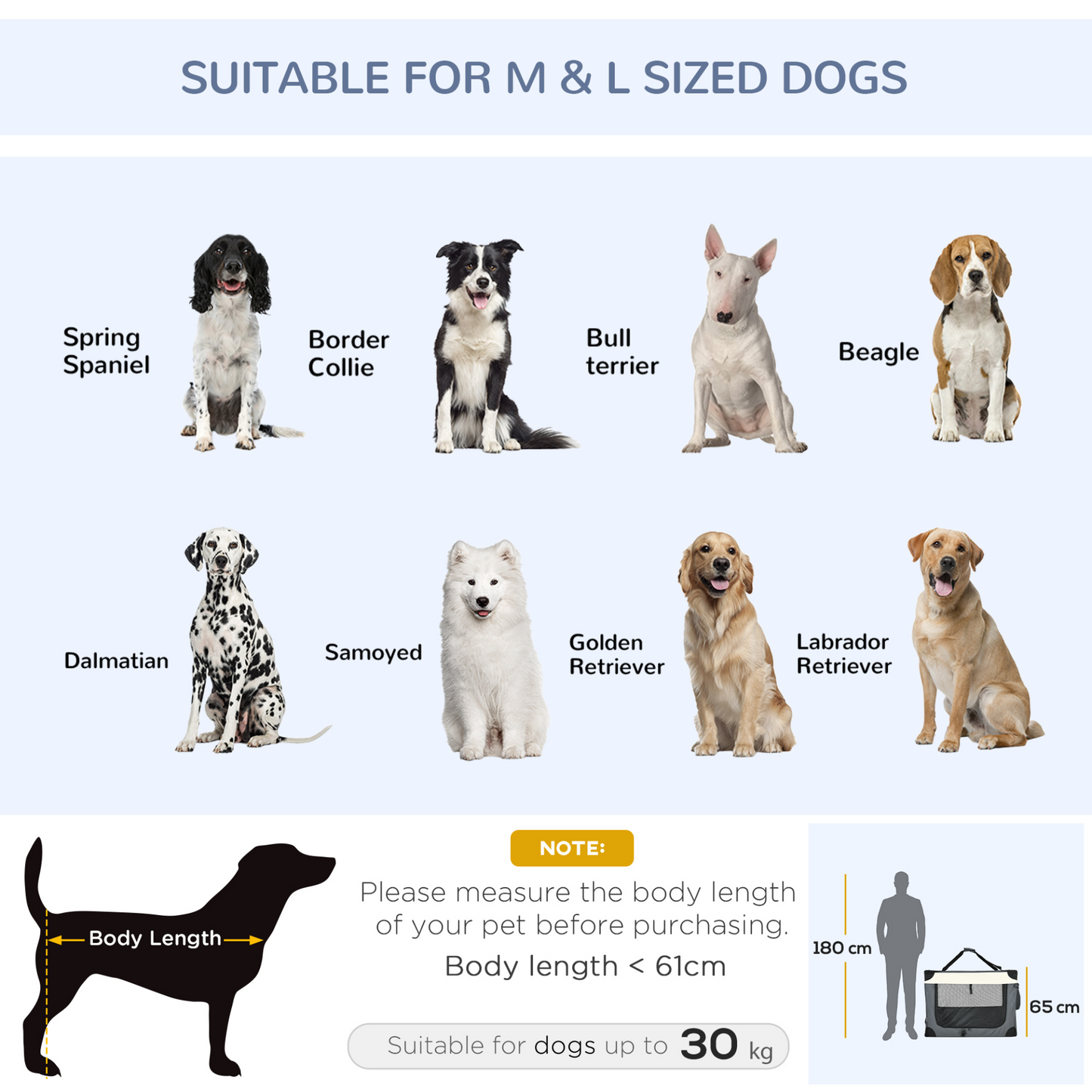 PawHut Foldable Pet Carrier Cat Bag, Portable Carrier & Pet Travel Bag