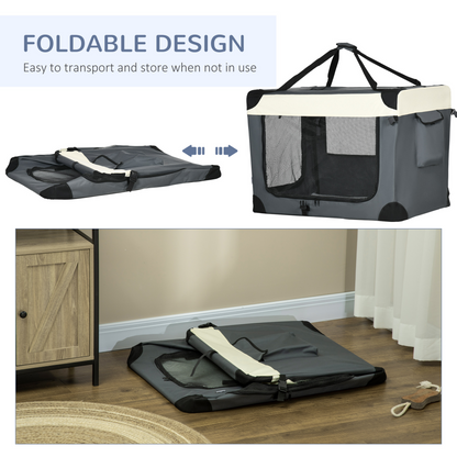 PawHut Foldable Pet Carrier Cat Bag, Portable Carrier & Pet Travel Bag