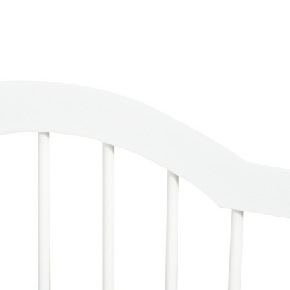 PawHut Freestanding Pet Gate Wooden Dog Gate with Support Feet Foldable Pet Fence Safety Barrier for the House Doorway Stairs White