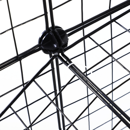 PawHut DIY Pet Playpen Metal Wire Fence Indoor Outdoor Guinea Pig Rabbit Small Animals Cage 36 Panel Enclosure Black