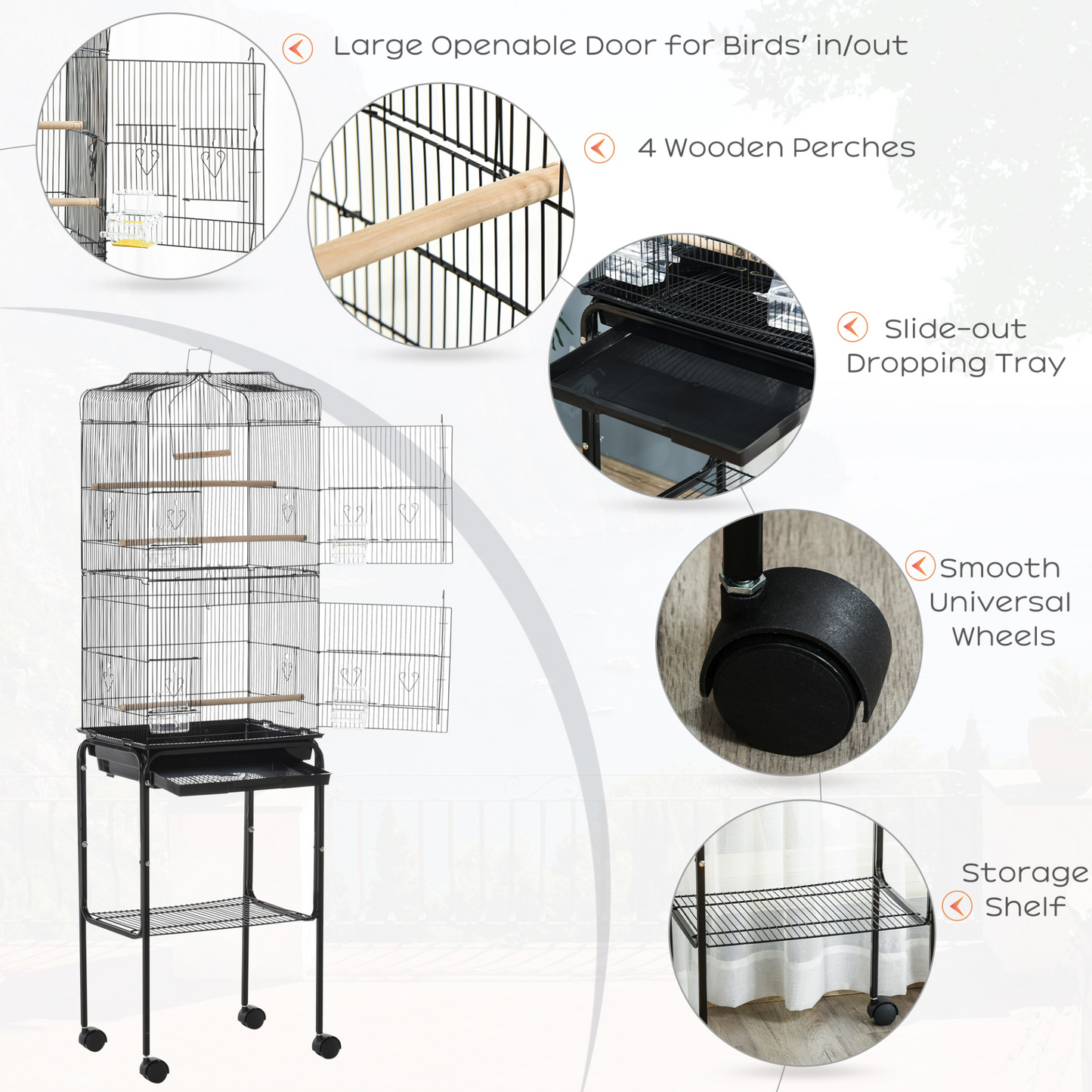 PawHut Bird Cage Cages