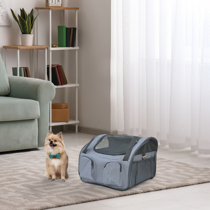 Pet Carrier Folding Bag Car Seat- Kennel Portable Travel House