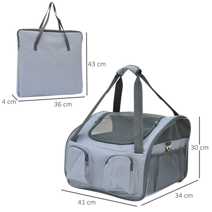 Pet Carrier Folding Bag Car Seat- Kennel Portable Travel House