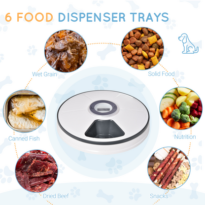 PawHut Automatic Pet Dog Cat Feeder Meal Food Dispenser