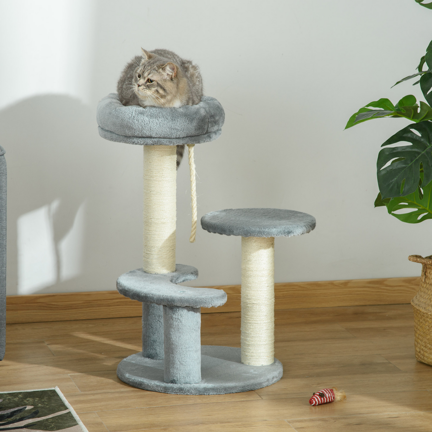 PawHut Cat Tree for Indoor Cats Kitty Scratcher Kitten Activity Centre & Scratching Post
