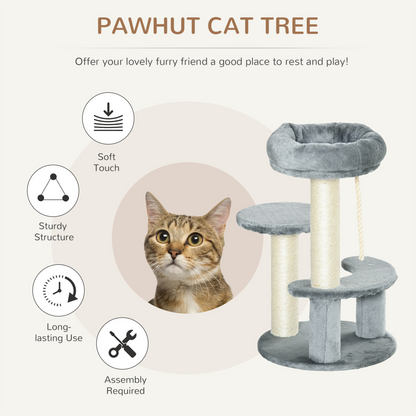 PawHut Cat Tree for Indoor Cats Kitty Scratcher Kitten Activity Centre & Scratching Post