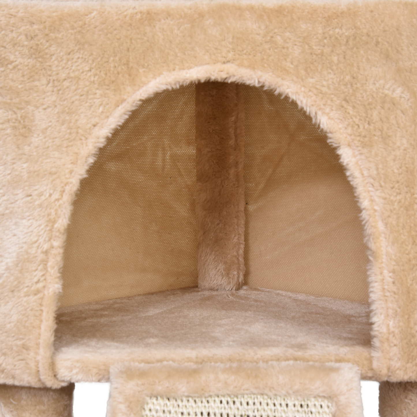 PawHut 3 Level Cat Tree for Indoor Cats Activity Centre Sisal Scratching Posts Perch Condo and Ladder Cat Furniture For Kitten - Beige