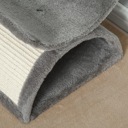 Pawhut Cat Tree for Indoor Cats Scratching Post Kitten Scratcher Kitty Activity Play Center Sisal Rotatable Top Bar Tunnel Dangling Ball Light Grey