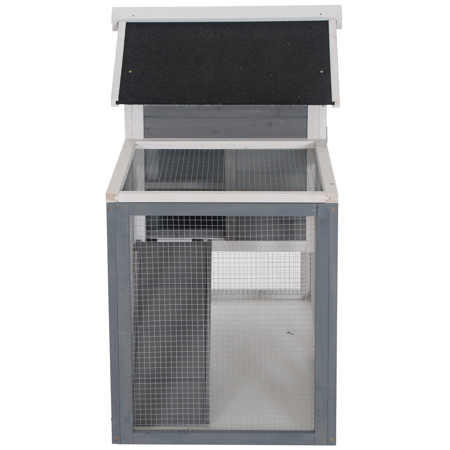 PawHut 2 Tier Rabbit Hutch Outdoor, Wooden Hutch - Small Animal House