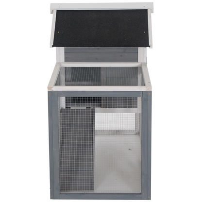 PawHut 2 Tier Rabbit Hutch Outdoor, Wooden Hutch - Small Animal House