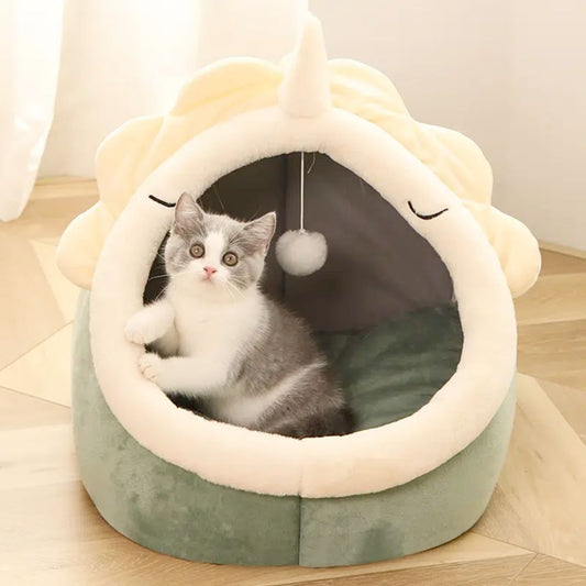 Adorable Pet Dinosaur House – Cozy and Fun Pet Bed for Cats and Dogs with Toy