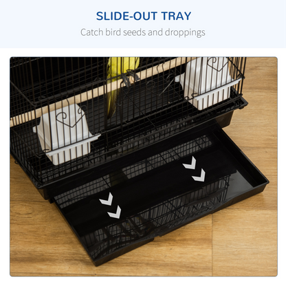 PawHut Cage with Toy & Tray