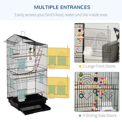 PawHut Cage with Toy & Tray