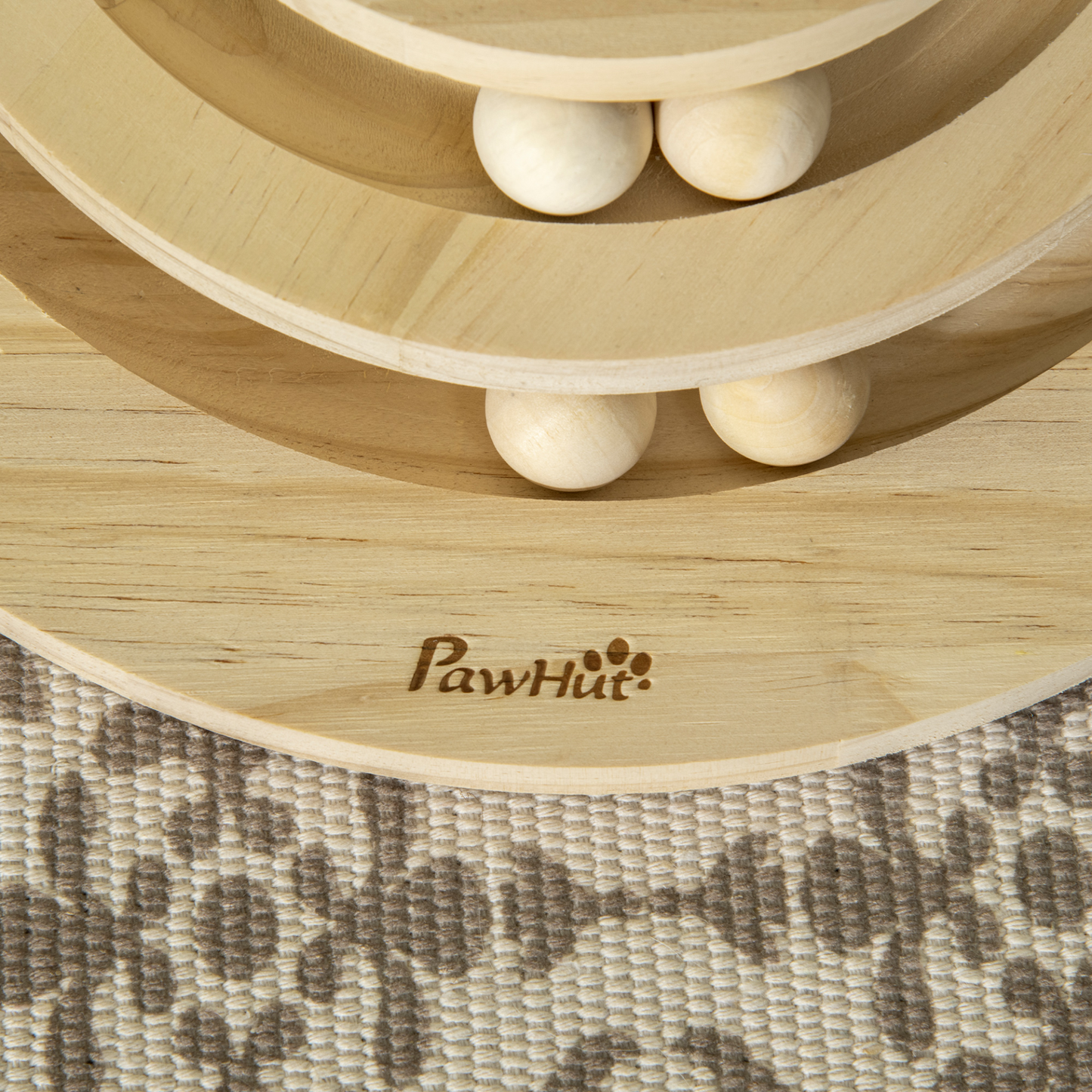 PawHut Cat Tree Kitty Activity Centre Interactive Toy Ball, Cat Tower Scratching Post