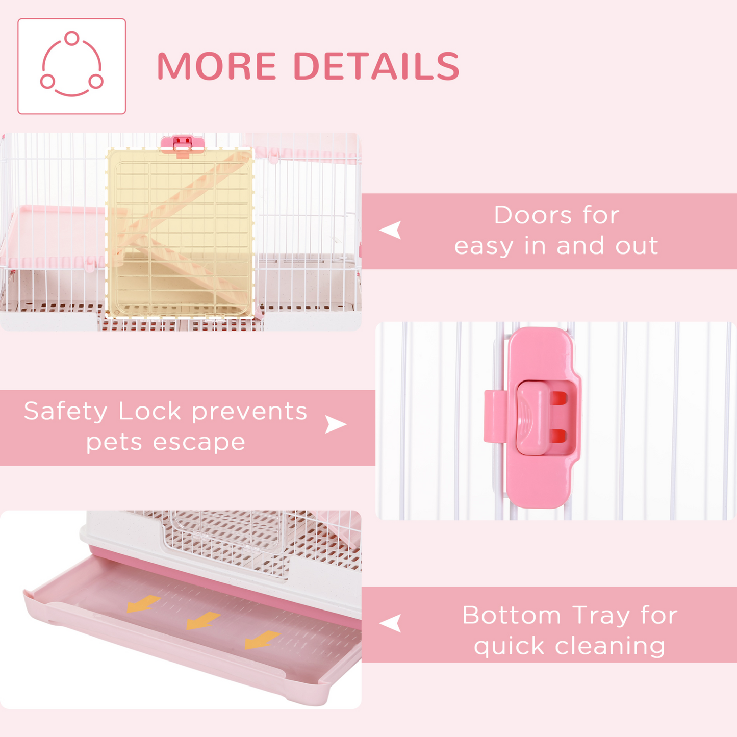 PawHut 6-Level Small Animal Cage & Indoor Bunny House