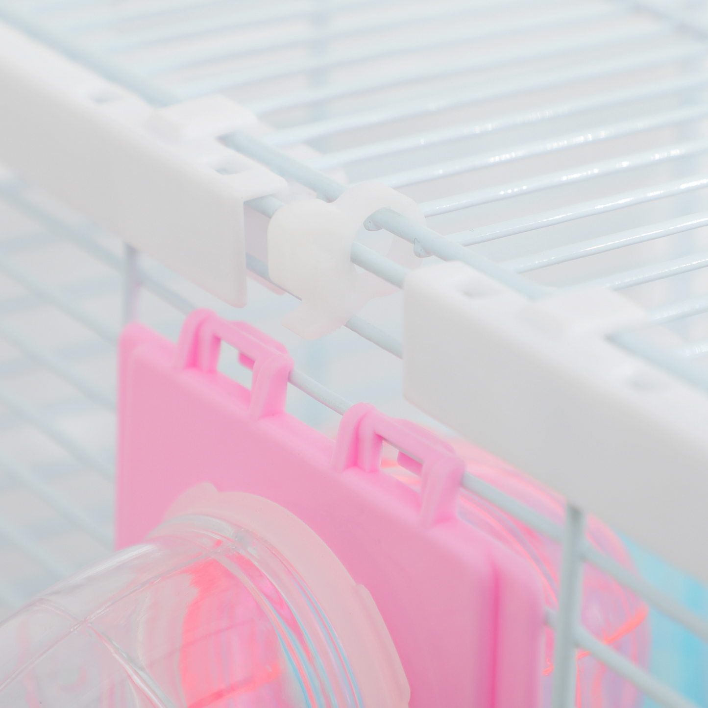 PawHut Hamster Cage, Gerbilarium Cage w/ Tunnel Tubes, Detachable Bottom, Ramps, Jumping Platforms, Hut, Exercise Wheel, Water Bottle, Food Bowl, for Small Rodents, 47 x 29.5 x 53cm