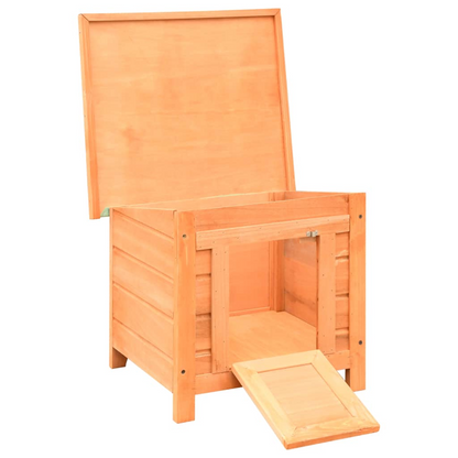 vidaXL Cat House Solid Pine & Fir Wood 50x46x43.5 cm