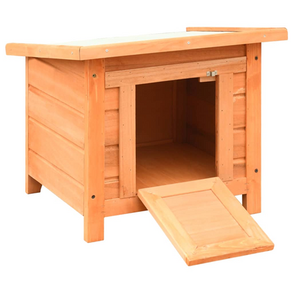 vidaXL Cat House Solid Pine & Fir Wood 50x46x43.5 cm