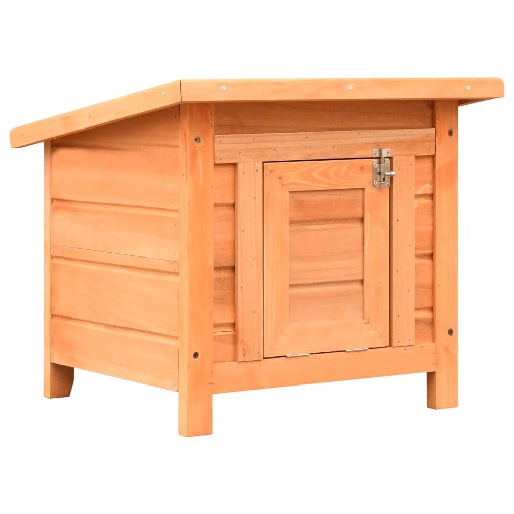 vidaXL Cat House Solid Pine & Fir Wood 50x46x43.5 cm