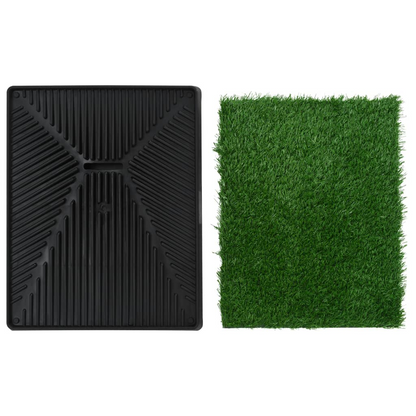 Pet Toilet with Tray & Faux Turf Green