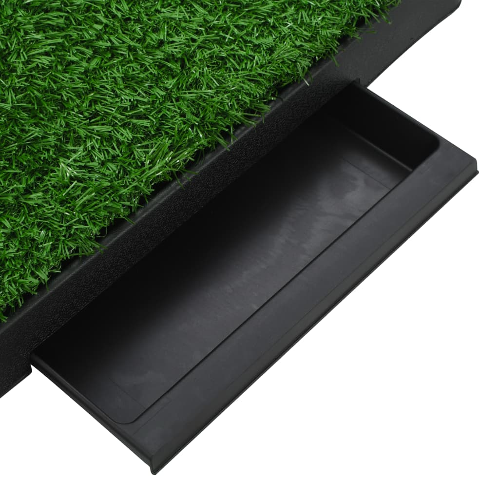 Pet Toilet with Tray & Faux Turf Green