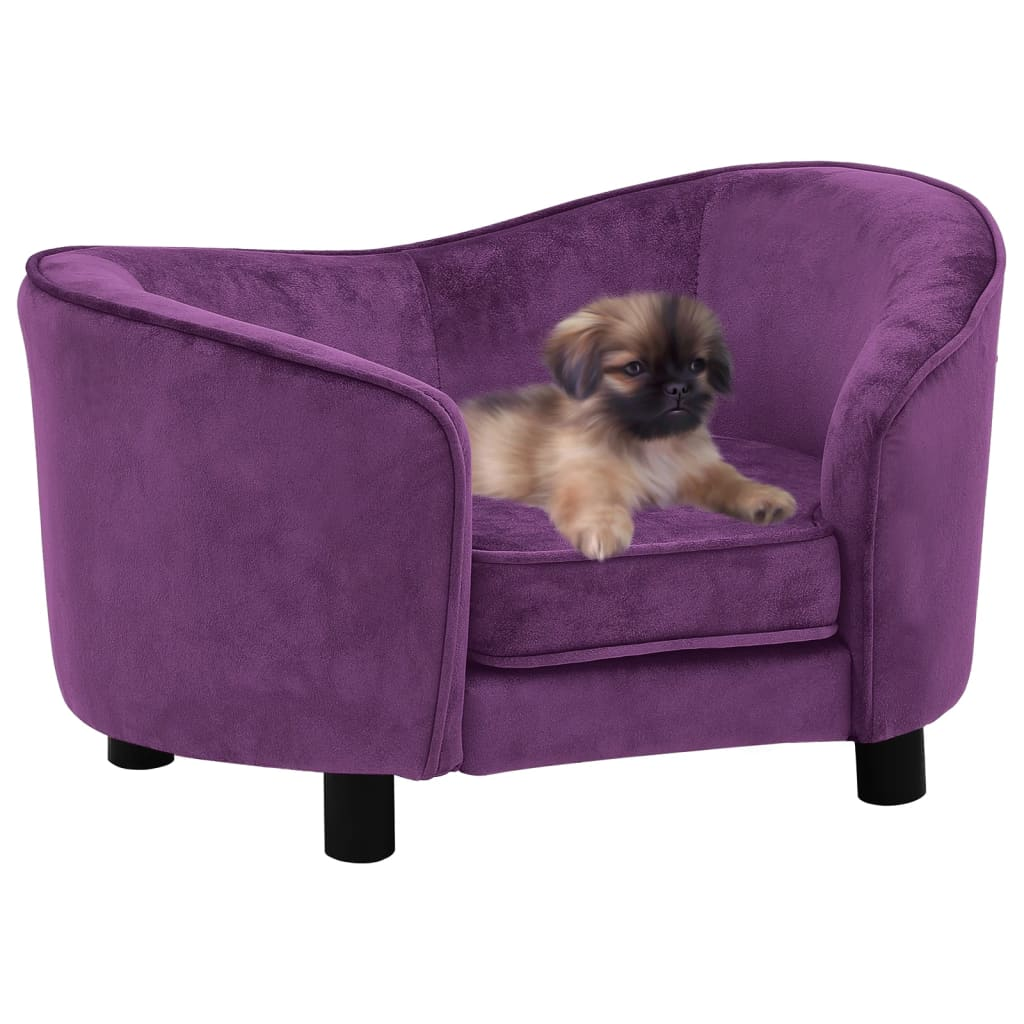 Plush Purple Dog Sofa