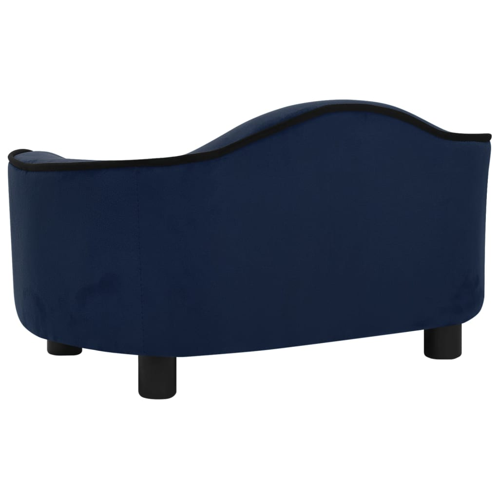 vidaXL Dog Sofa Blue 67x47x36 cm Plush