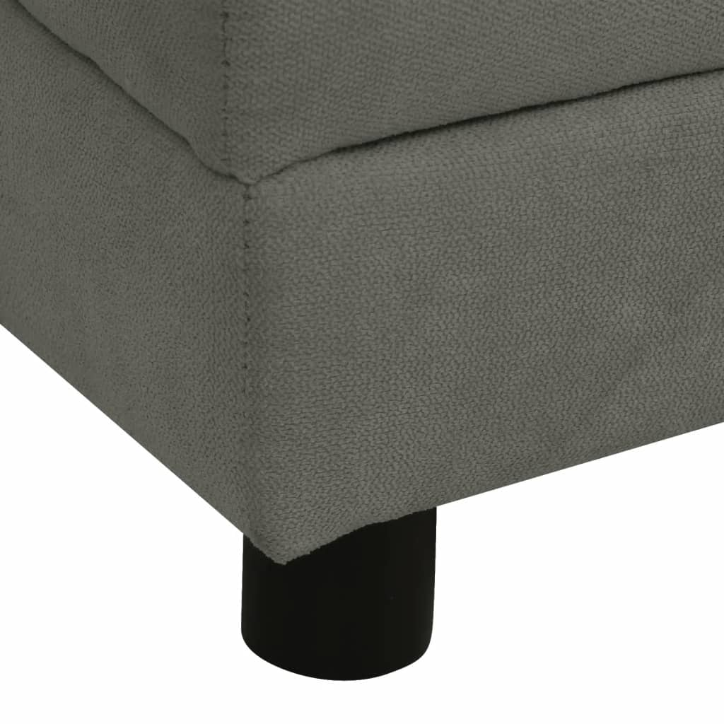 vidaXL Dog Sofa with Pillow Dark Grey 83x44x44 cm Plush