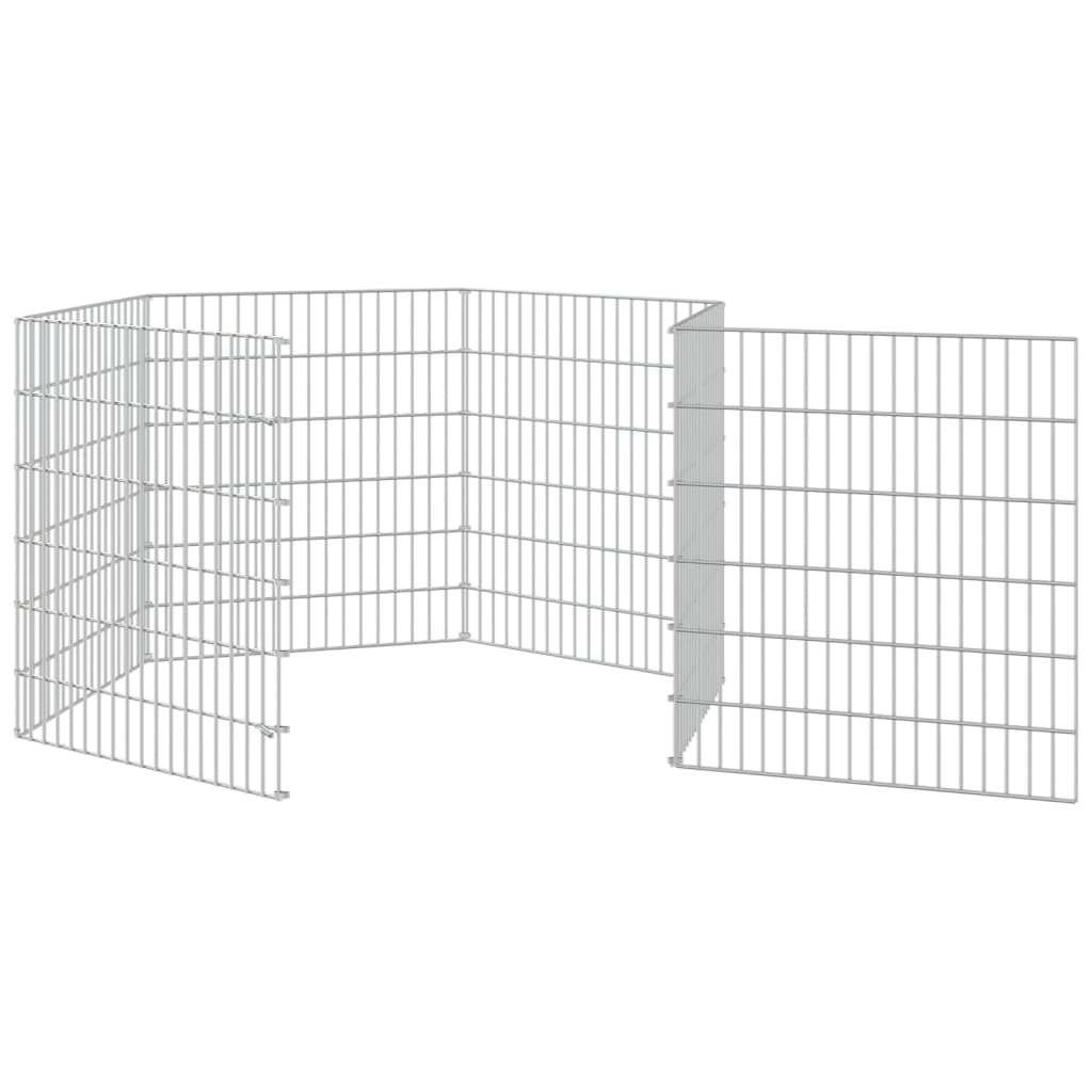 vidaXL Free Range Animal Enclosure 6-Panel 54x60 cm Galvanised Iron