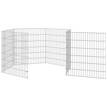 vidaXL Free Range Animal Enclosure 6-Panel 54x60 cm Galvanised Iron