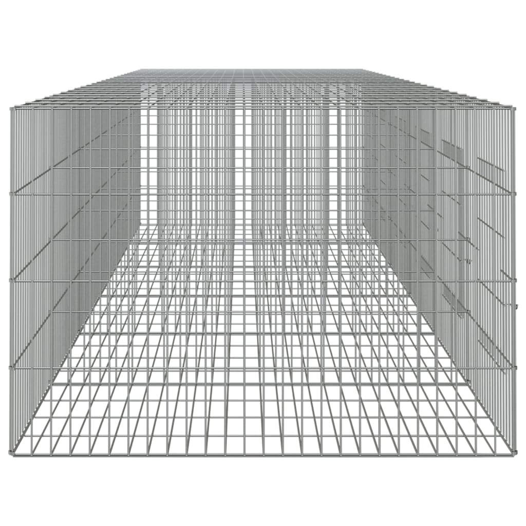 vidaXL 6-Panel Rabbit Cage 327x79x54 cm Galvanised Iron