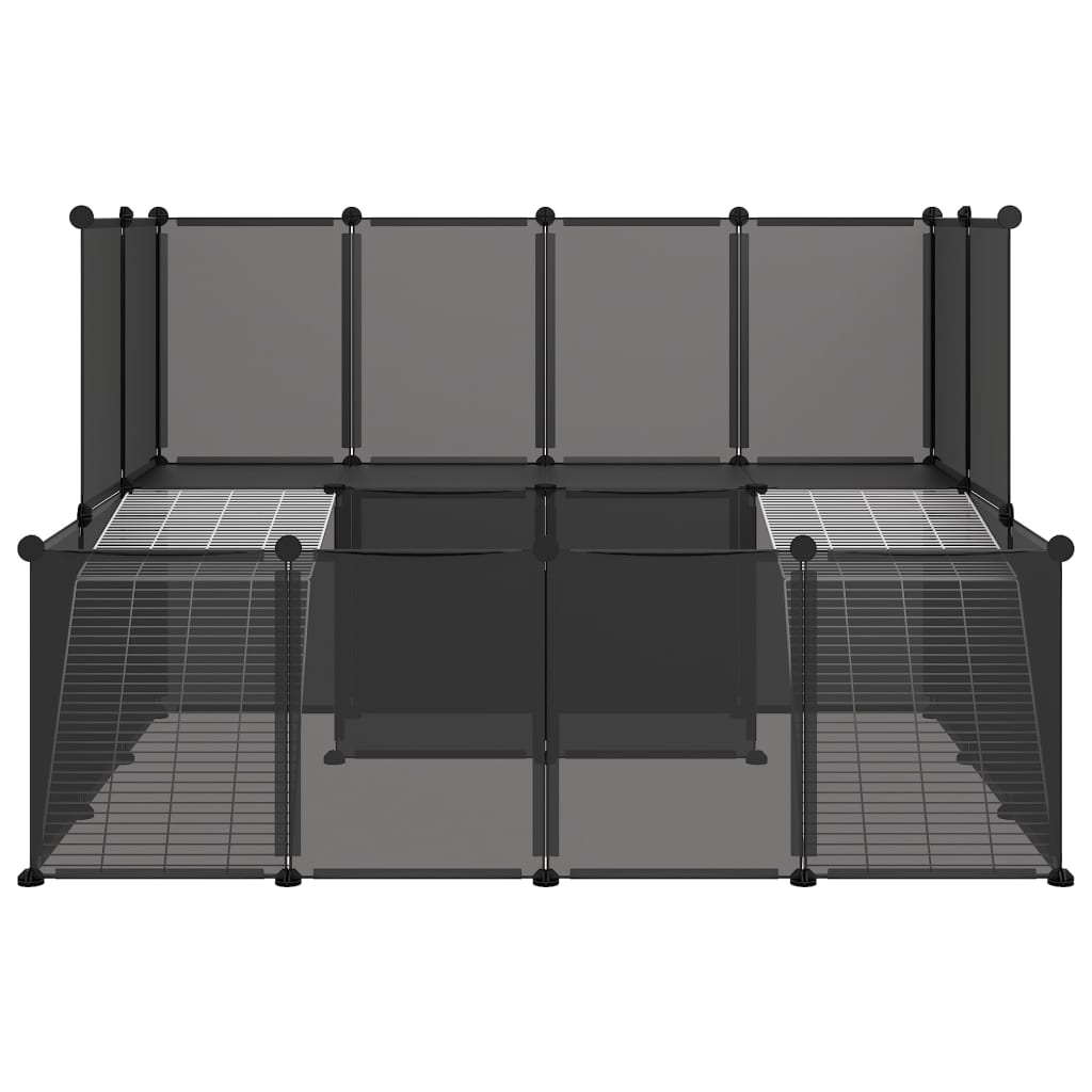 vidaXL Small Animal Cage Black 143x107x93 cm PP and Steel