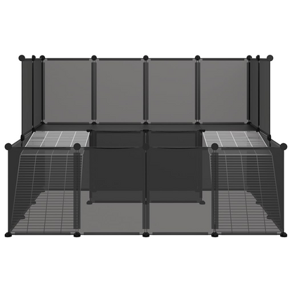 vidaXL Small Animal Cage Black 143x107x93 cm PP and Steel