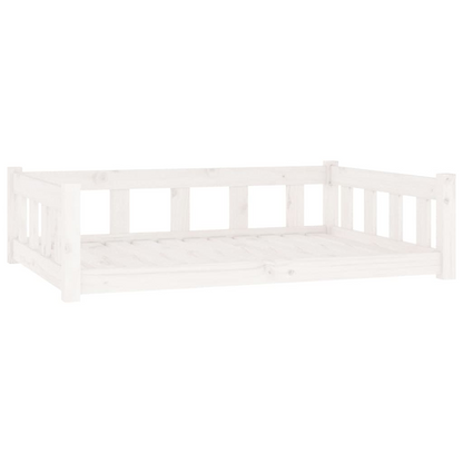 vidaXL Dog Bed White 105.5x75.5x28 cm Solid Wood Pine