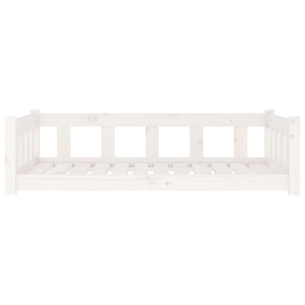 vidaXL Dog Bed White 105.5x75.5x28 cm Solid Wood Pine